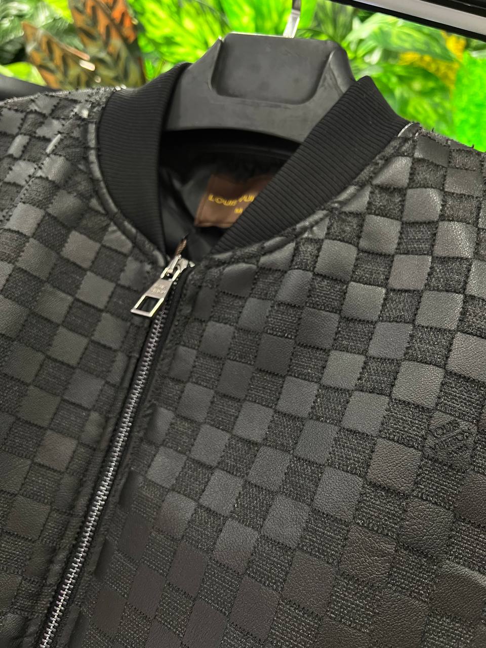 Louis Vuitton Damier Leather Jacket Black