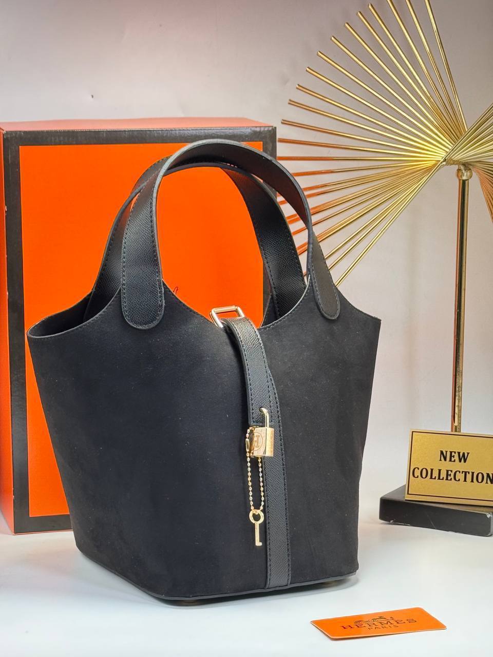 Hermès Picotin Lock Bag Black Suede