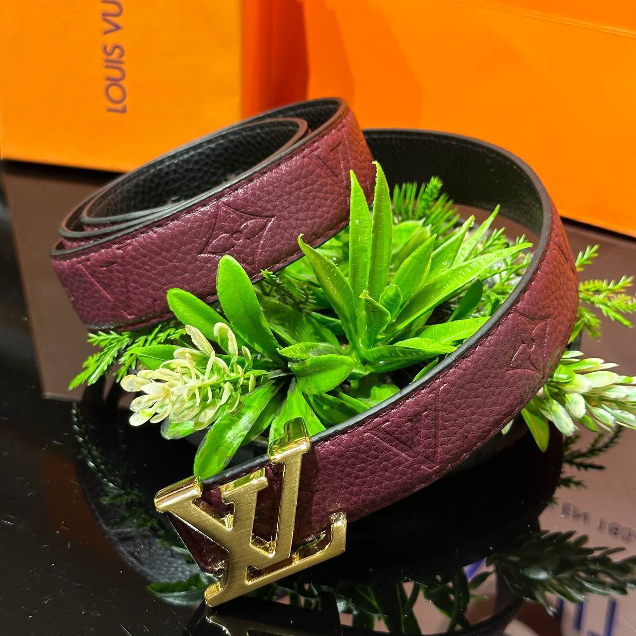 Louis Vuitton Belt Bordeaux