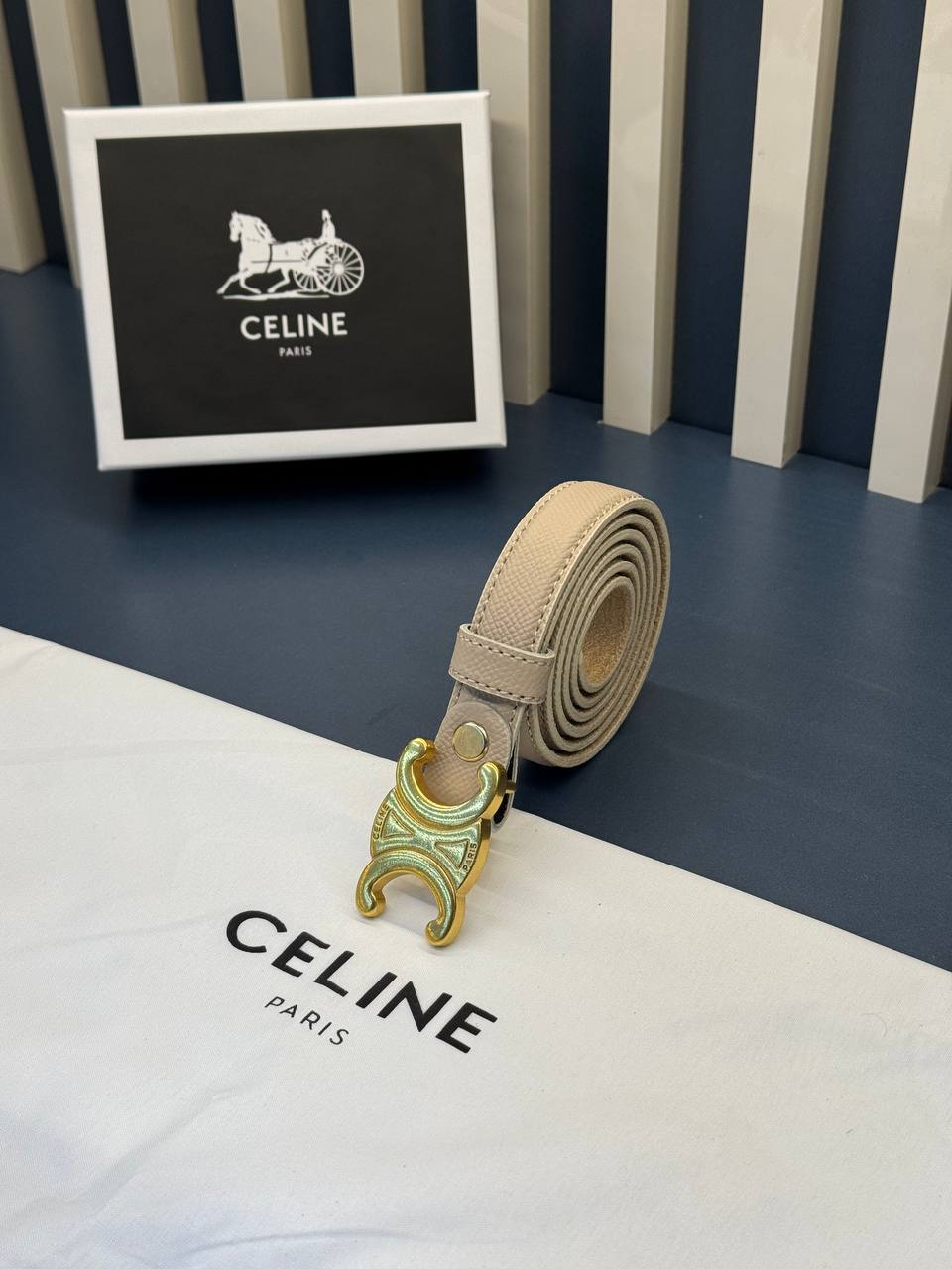 Celine Belt Μπεζ