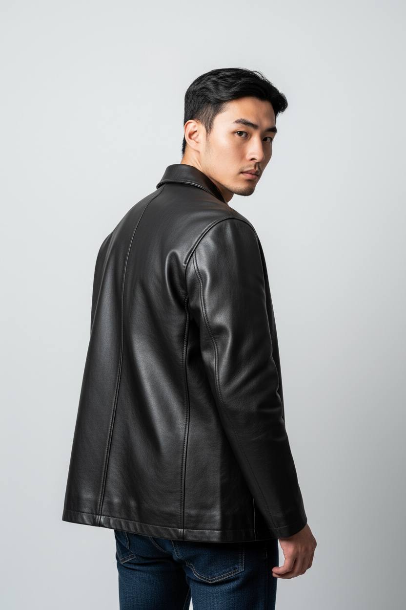 Louis Vuitton Utility Leather Jacket Black