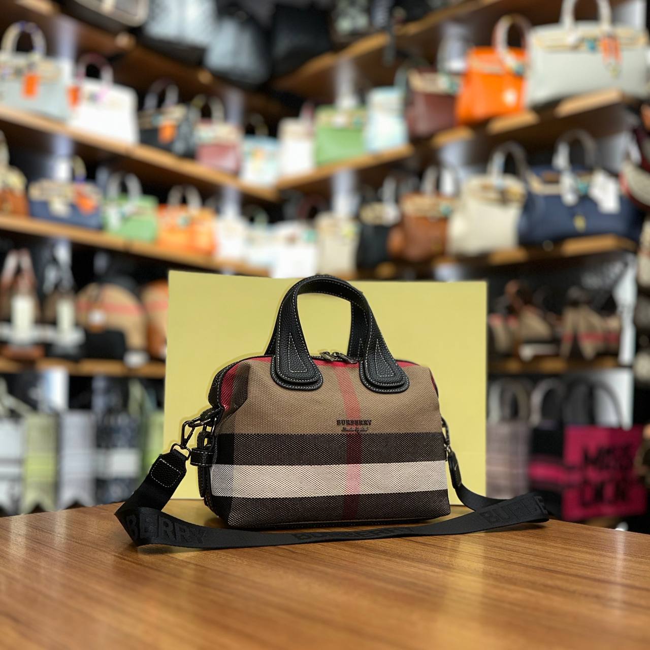 Burberry Vintage Check Satchel Bag