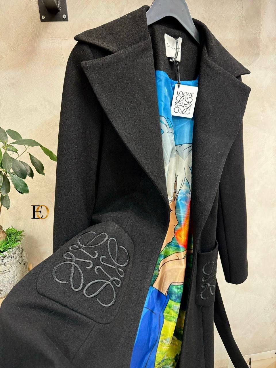 Loewe Coat Μαύρο