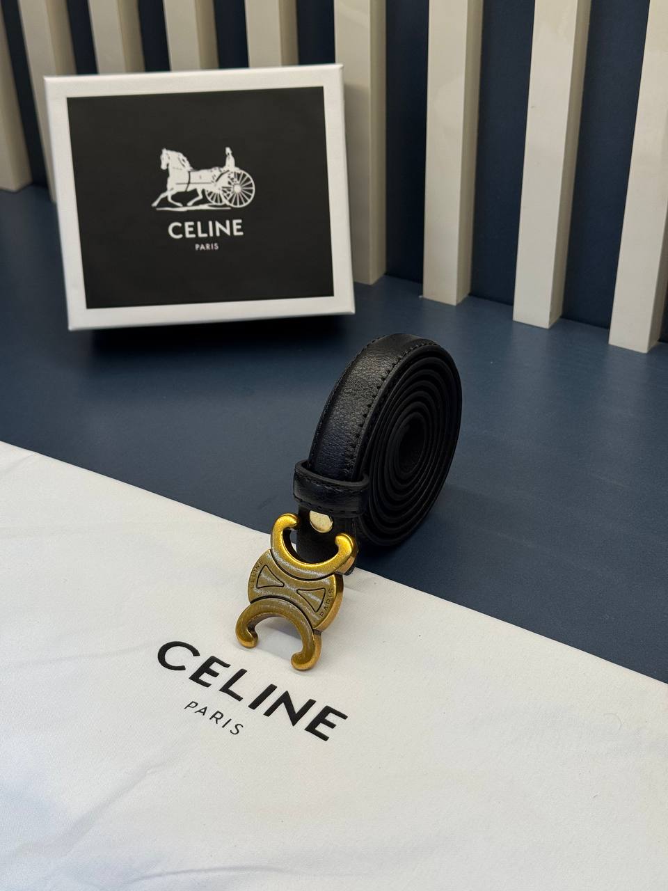 Celine Belt Μαύρη