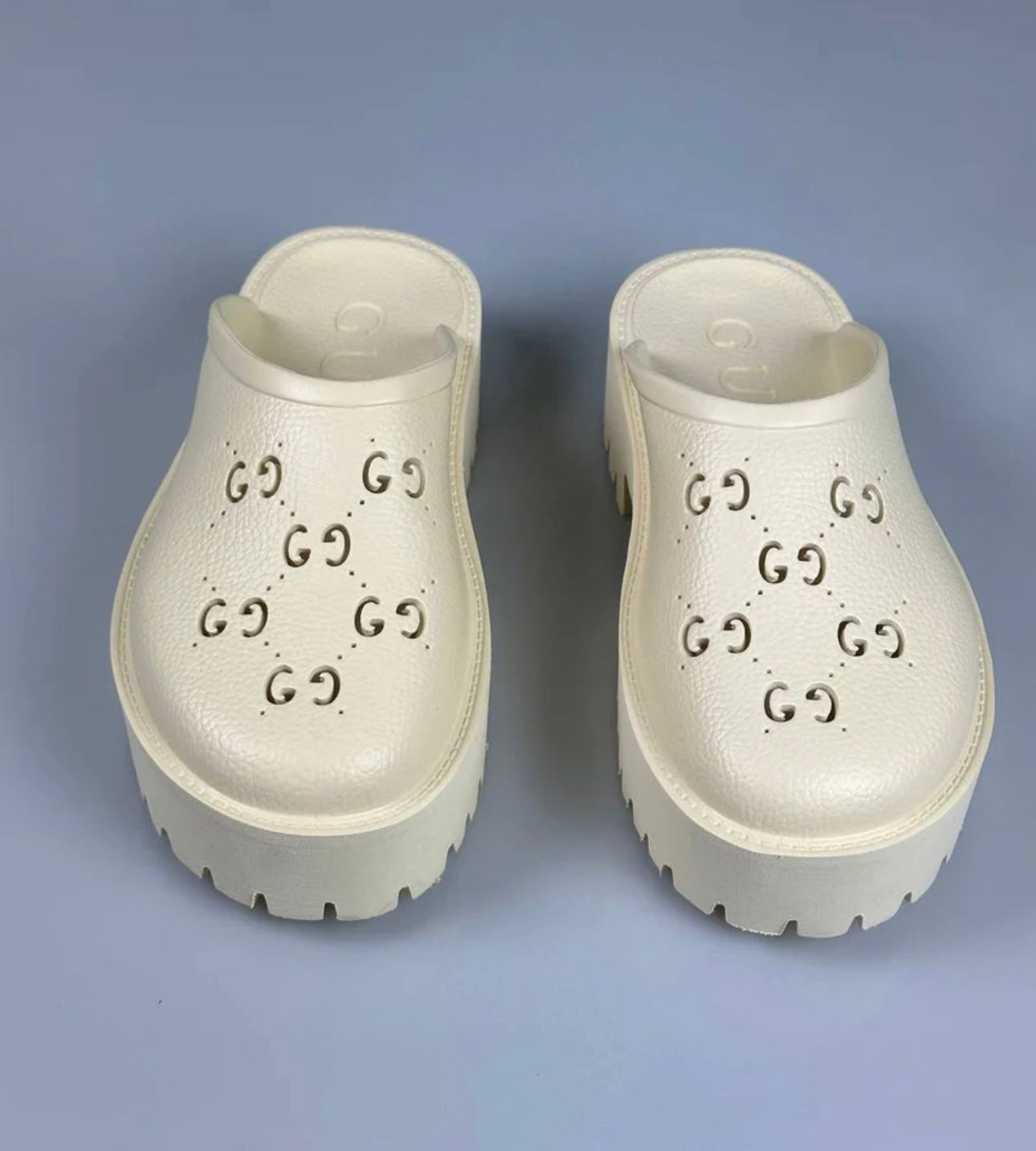 Gucci Rubber Mules Beige