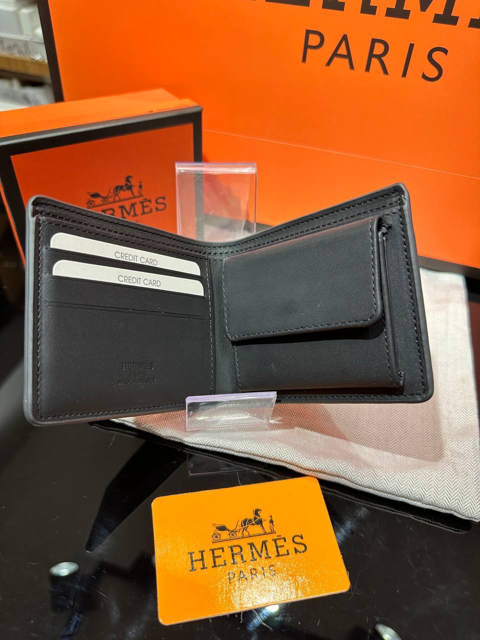 Πορτοφόλι Hermes Black