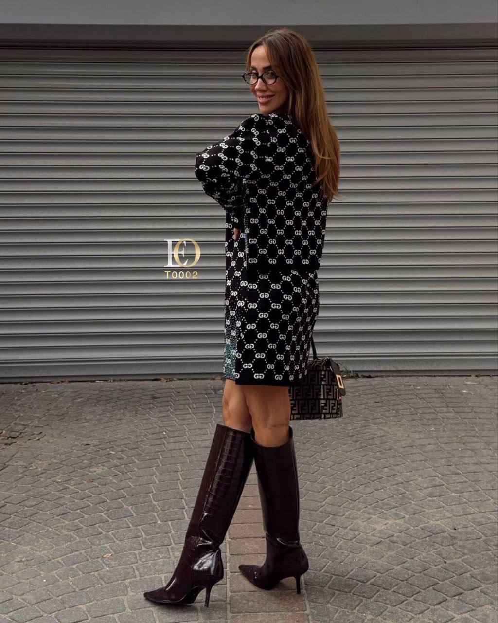 Gucci Dress & Jacket Set Black