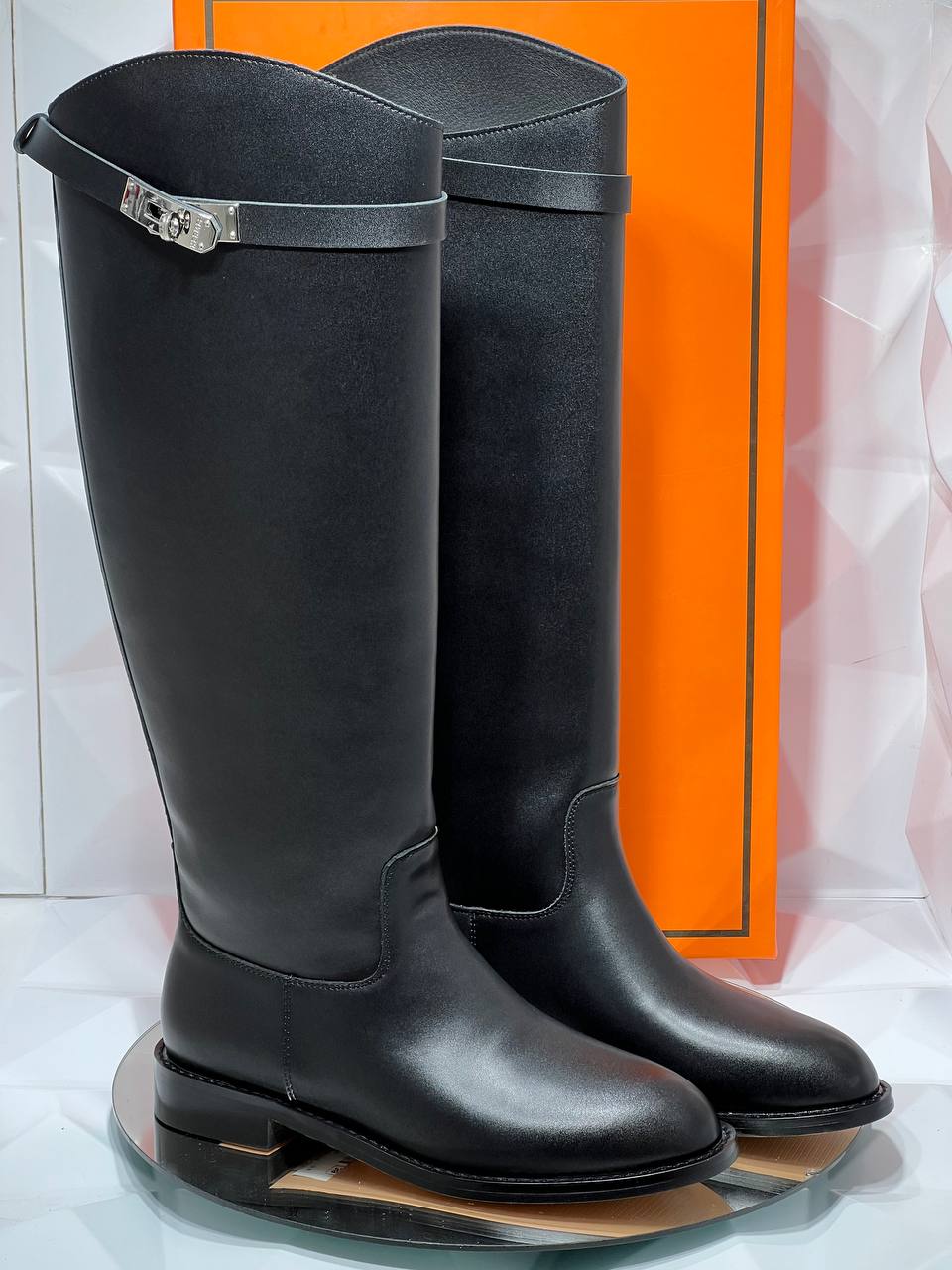 Hermes Μπότες Kelly Μαύρες