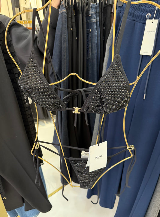 CELINE Triomphe Black Swimsuit