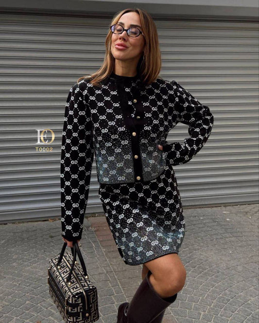 Gucci Dress & Jacket Set Black