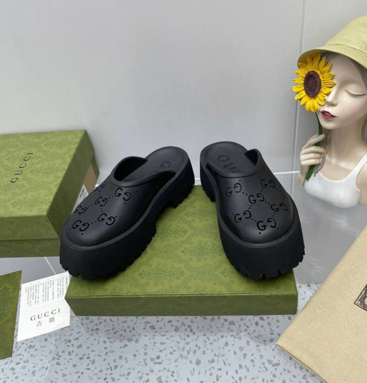 Gucci Rubber Mules Black