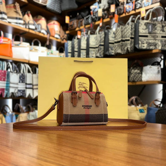 Burberry Vintage Check Satchel Brown